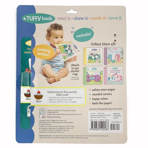 Tuffy Farm Babies Book - Washable, Chewable, Unrippable Pages With Hole For Stroller Or Toy Ring, Teether Tough, Ages 0-3 (A Tuffy Book) in Kuwait