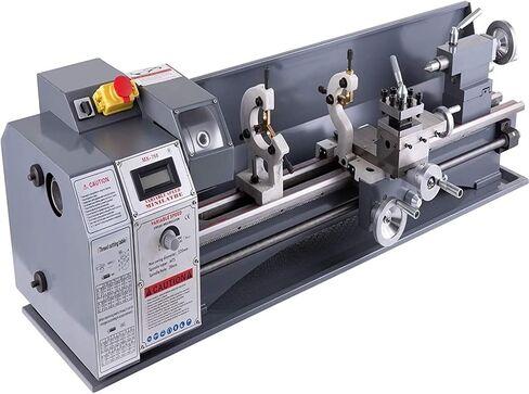 Mini Metal Lathe,Metal Lathe Machine 1100W 220MMx750MM Variable-Speed Metal Lathe RPM Metal Milling Machine Digital Milling in Kuwait