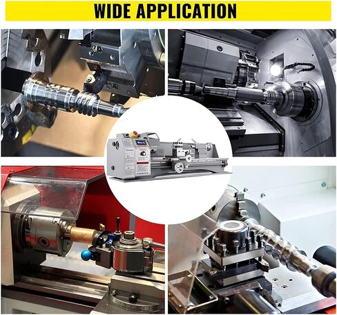 Mini Metal Lathe,Metal Lathe Machine 1100W 220MMx750MM Variable-Speed Metal Lathe RPM Metal Milling Machine Digital Milling in Kuwait
