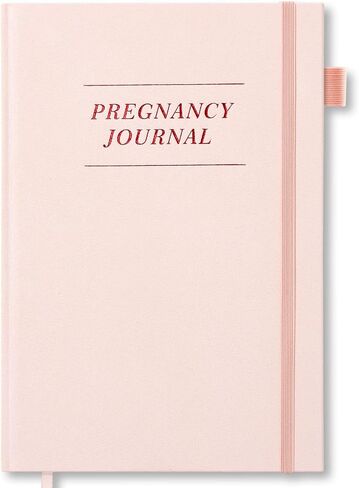 JUBTIC Pregnancy Journal, Baby Book Keepsake, Beige Linen Hardcover | 128-Page Linen Hardcover Memory Book, 9.84" x 6.69", Pregnancy Milestones, Ultrasound Photos, Baby Memories in Kuwait