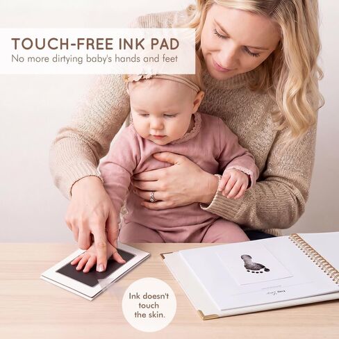 Molekaus Baby Book Keepsake for Baby Girls and Boys - Timeless First 5 Year Baby Scrapbook - Every Event from Birth to Age 5 - Gender Neutral Baby Photo Albums Gifts, 136 Pages (Bear Beige) in Kuwait