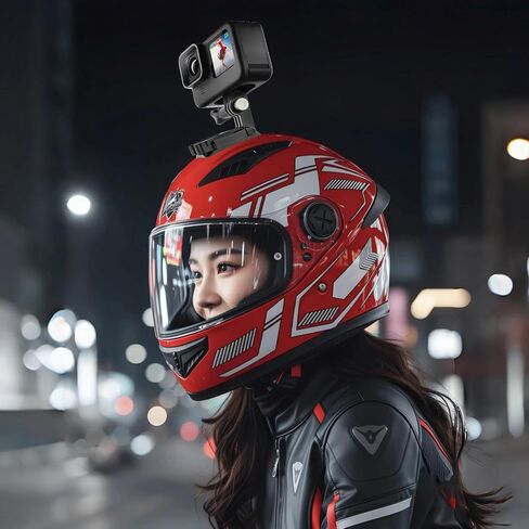 Helmet Mount for GoPro Go Pro, Curved Flat Adhesive Sticky Mounts, Quick Release Buckle, Tripod Adapter, Hero 13 12 11 10 9 8 7 6 5 4 3 2 1 Max Insta 360 DJI Osmo Action Camera Accessories Kit in Kuwait