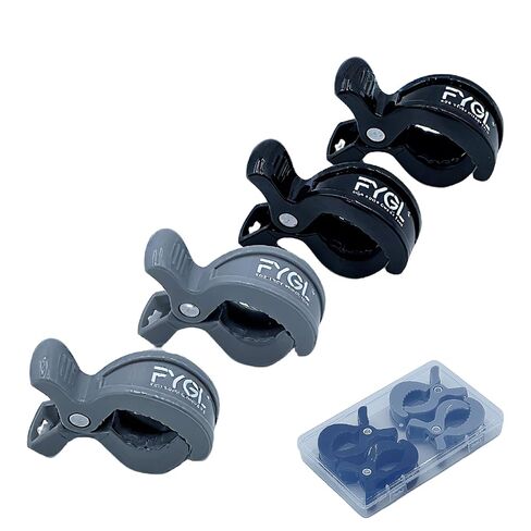 Universal Stroller Clips - Multiuse Fasteners, Blue (4 Pack) | Secure pram accessories, sun shades, blankets, and baby gear in Kuwait