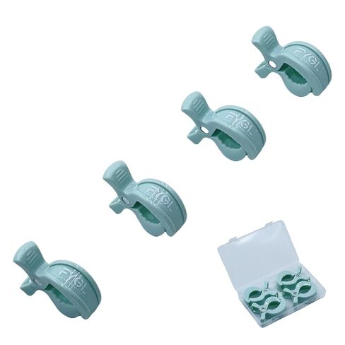 Universal Stroller Clips - Multiuse Fasteners, Black (4 Pack) | Secure pram accessories, sun shades, blankets, and baby gear in Saudi Arabia