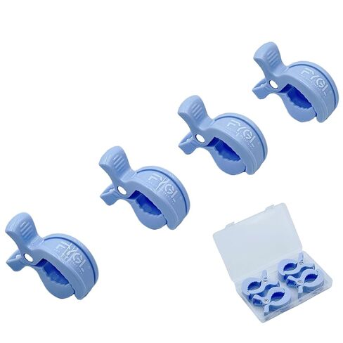 Universal Stroller Clips - Multiuse Fasteners, Black (4 Pack) | Secure pram accessories, sun shades, blankets, and baby gear in Saudi Arabia