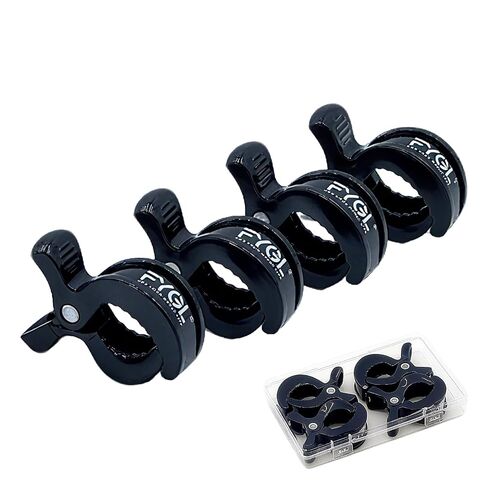 Universal Stroller Clips - Multiuse Fasteners, Black (4 Pack) | Secure pram accessories, sun shades, blankets, and baby gear in Saudi Arabia
