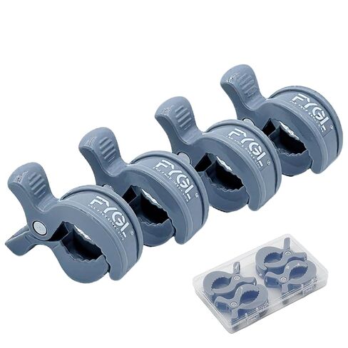 Universal Stroller Clips - Multiuse Fasteners, Black (4 Pack) | Secure pram accessories, sun shades, blankets, and baby gear in Saudi Arabia