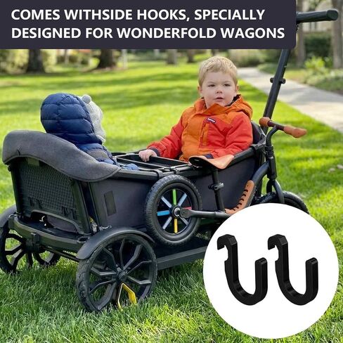 2 Pack Stroller Hooks Compatible with Veer Wagon – Wagon Stroller Accessories ，Heavy Duty Hangers for Balance Bikes, Scooters, Shopping Bags, and Beach Gear in Kuwait
