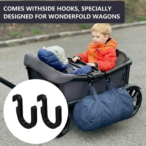 2 Pack Stroller Hooks Compatible with Veer Wagon – Wagon Stroller Accessories ，Heavy Duty Hangers for Balance Bikes, Scooters, Shopping Bags, and Beach Gear in Kuwait