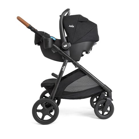 Joie Baby, Ginger and Rue Travel System – 4-in-1 Travel System with Lightweight Baby Car Seat and an Included Anti-Rebound Base for Easy Install and Height-Adjustable Stroller (Shale Dark) in Kuwait
