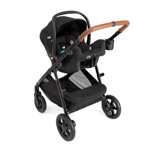 Joie Baby, Ginger and Rue Travel System – 4-in-1 Travel System with Lightweight Baby Car Seat and an Included Anti-Rebound Base for Easy Install and Height-Adjustable Stroller (Shale Dark) in Kuwait