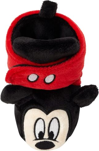 Disney Baby Boys' Mickey Mouse Booties - Soft Fleece Slipper Socks Newborn/Infant Size Months Bootie in Kuwait