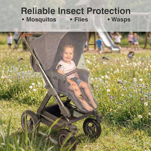 Baby Mosquito Net 2 Pack for Stroller and Infant Car Seat Bug Net for Pram Bassinet and Baby Carrier Breathable Mesh Insect Protection for Newborn Travel in Kuwait