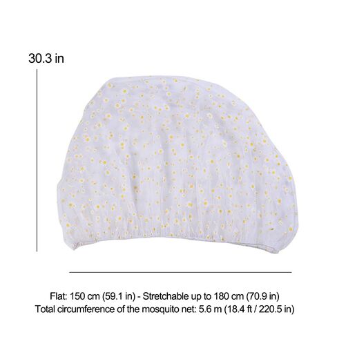 Mosquito Net for Cradle, Mosquito Netting Cover with White Daisy Pattern, Portable Lightweight Breathable Mesh Insect Net for Car Seat, Bassinet, Travel, Camping, Outdoor Use, Personal Bug Protection in Kuwait