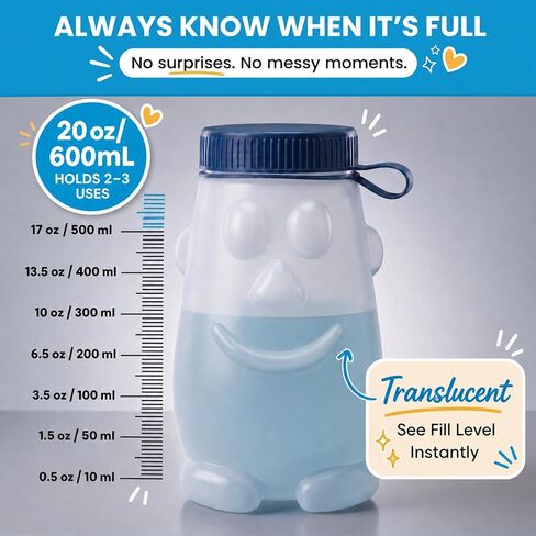 Toddler Urinal with Glow in the Dark Lid - 20 oz/600 mL Portable Kids Urinal, BPA-Free Toddler Urinals for Potty Training, Urinals for Kids, Durable On the Go Potty for Boys in Kuwait