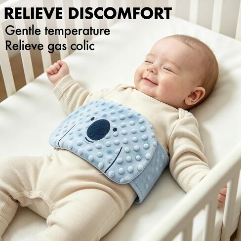Baby Colic Relief Gripe Belt Seed Heating Pad with Gentle Warmth Tummy Wrap for Soothing Gas and Upset Stomach (Koala) in Kuwait