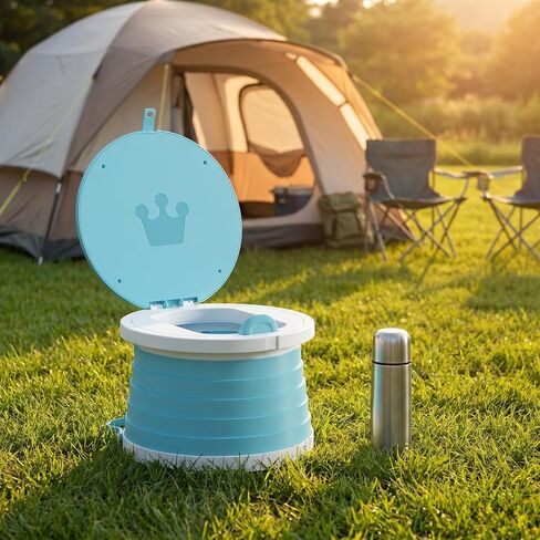 Portable Potty for Toddler Travel Foldable Potty Seat for Toddler Training Toilet for Kids Boys Girls Car On The Go Potty Travel Toilet Chair for Camping Park Indoor/Outdoor in Kuwait