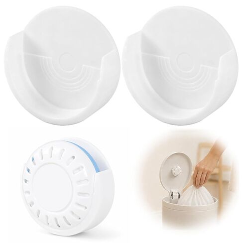 2 Pack Deodorizer Puck Holder for Trash Cans & Diaper Pails, Secure Adhesive Mount Fits 1.97 Inch Odor Control Pucks, Compatible with Arm & Hammer Nursery Fresheners in Kuwait