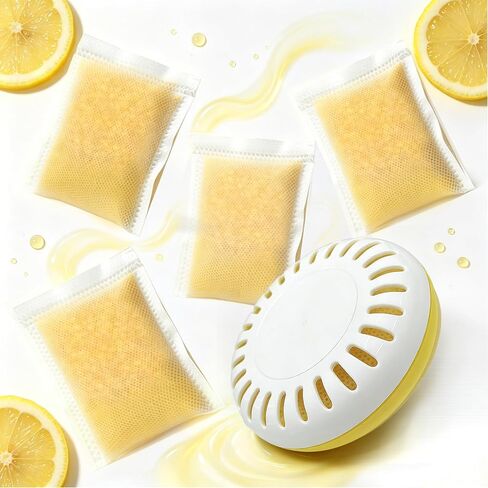 Lemon Diaper Pail Deodorizer Refills for Munchkin Diaper Pails | Refills Compatible with Arm & Hammer Puck Cartridge, 1 Cartridge & 4 Lemon Scented Odor Remover Refills in Kuwait