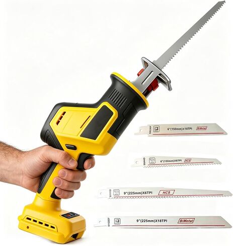 Cordless Reciprocating Saw Compatible with Dewalt 20V Battery, Brushless Sawzall with 2-Speed Control, 4 Tool-Free Blade Change, Compact & Lightweight for Wood, Metal, PVC Cutting (No Battery) in Kuwait