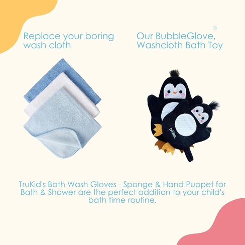 TruKid Eucalyptus Bubble Podz & BubbleGlove Set – Bubble Bath Pods and 2 Wash Gloves for Sensitive Skin in Kuwait