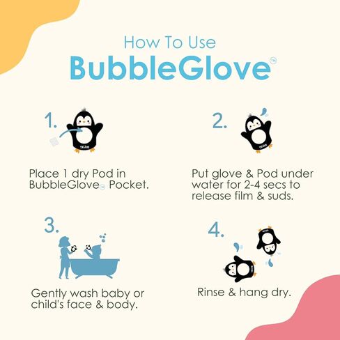 TruKid Eucalyptus Bubble Podz & BubbleGlove Set – Bubble Bath Pods and 2 Wash Gloves for Sensitive Skin in Kuwait