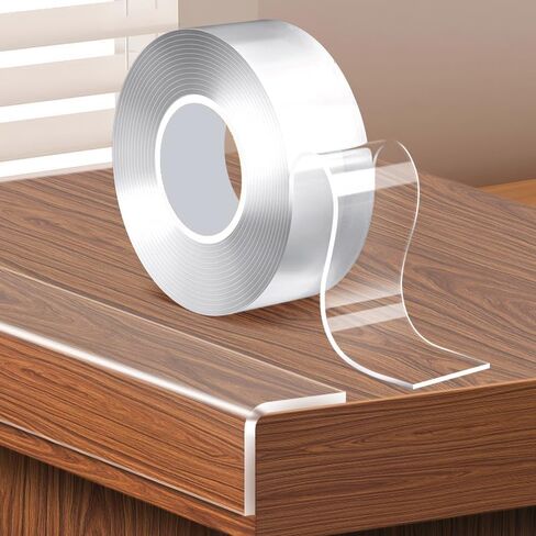 Clear Edge Protector Strip for Furniture, 0.8in x 9.84ft Invisible Corner Guards, No-Residue Self-Adhesive Sharp Edge Cushion Bumper for Table, Countertop, Cabinet, Door Frame, Home Safety in Kuwait