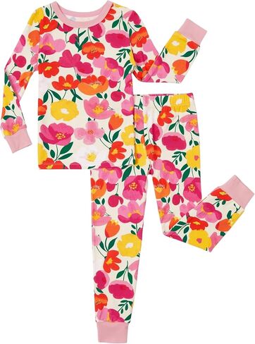 PATPAT Bamboo Viscose Pajama Set for Toddlers with Improved Tensile Strength, Snug Fit Pjs Sleeper for Baby Boys Girls Kids in Kuwait