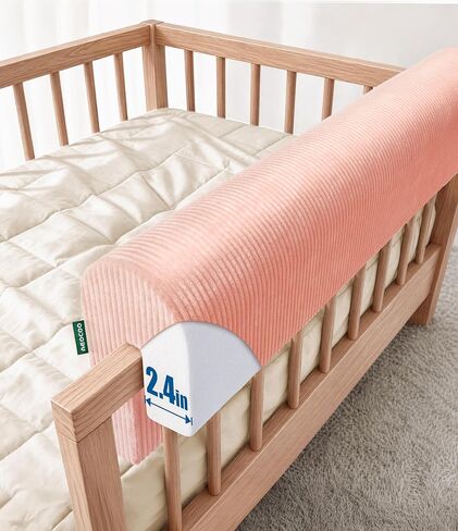 AEOCOO Bed Bumpers for Toddlers, Size 3 Ft, Toddler Bed Rail Bumper Protector for Loft Beds & Bunk Beds, Bed Rail Height Extender Bed Guardrail, Anti-Bump | Fall Prevention, Beige in Kuwait