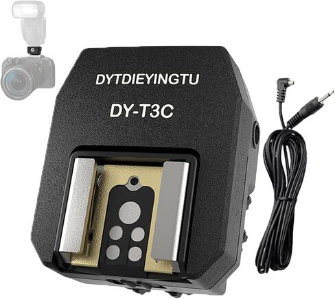 Hot Shoe Multi-Function Adapter for Canon Cameras with 3 PC Sync Ports, Multi-Flash Trigger for Studio Strobe & Speedlite, Supports E-TTL Single Flash & Manual Sync up to 4 Lights in Kuwait
