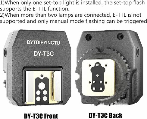 Hot Shoe Multi-Function Adapter for Canon Cameras with 3 PC Sync Ports, Multi-Flash Trigger for Studio Strobe & Speedlite, Supports E-TTL Single Flash & Manual Sync up to 4 Lights in Kuwait