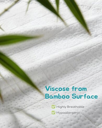 Viscose Derived from Bamboo Crib Mattress Protector, 100% Waterproof, Oeko-TEX Certified Baby Mattress Cover, for Standard Crib & Toddler Bed, Machine Washable & Dryer-Friendly, 52" x 28" in Kuwait