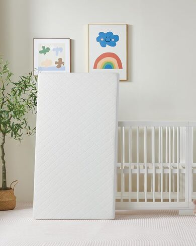 Viscose Derived from Bamboo Crib Mattress Protector, 100% Waterproof, Oeko-TEX Certified Baby Mattress Cover, for Standard Crib & Toddler Bed, Machine Washable & Dryer-Friendly, 52" x 28" in Kuwait