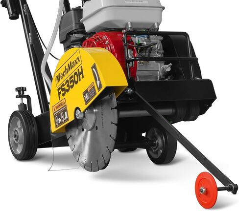 MechMaxx Honda GX160 Walk-Behind Concrete Floor Saw, 14 in Blade, 4 in Cutting Depth, FS350H in Kuwait