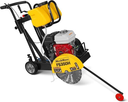 MechMaxx Honda GX160 Walk-Behind Concrete Floor Saw, 14 in Blade, 4 in Cutting Depth, FS350H in Kuwait