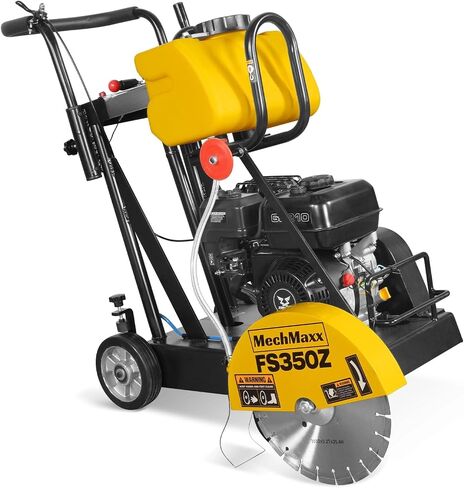 MechMaxx 5.8 HP Walk-Behind Concrete Floor Saw, 14 in Blade, 4 in Cutting Depth, FS350Z in Kuwait