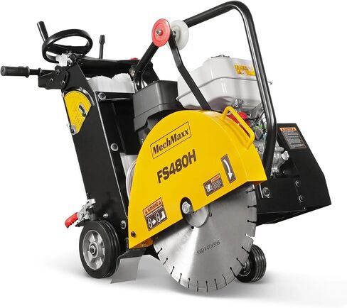 MechMaxx Honda GX390 Walk-Behind Concrete Floor Saw, 20 in Blade, 7 in Cutting Depth, FS480H in Kuwait