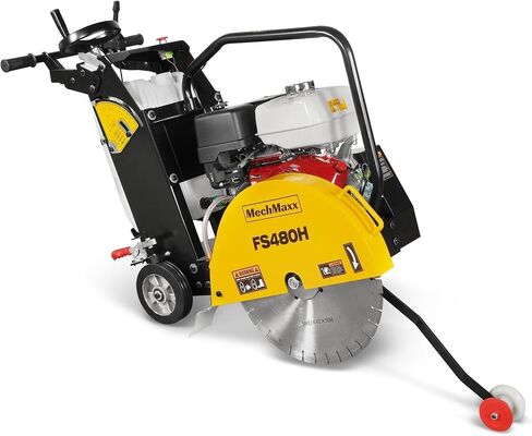 MechMaxx Honda GX390 Walk-Behind Concrete Floor Saw, 20 in Blade, 7 in Cutting Depth, FS480H in Kuwait