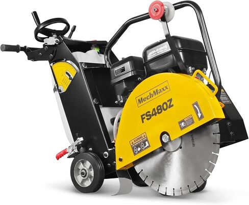MechMaxx 15 HP Walk-Behind Concrete Floor Saw, 20 in Blade, 7 in Cutting Depth, FS480Z in Kuwait