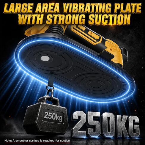 Cordless Suction Cup Tile Vibration Tool Compatible with Dewalt 20V Battery(No Battery), 9 Speed Adjustable Tile Installation Leveling Machine with Suction Max 250kg Tiling Vibrator for Floor Wall in Kuwait