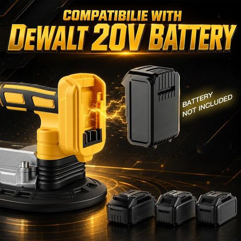 Cordless Suction Cup Tile Vibration Tool Compatible with Dewalt 20V Battery(No Battery), 9 Speed Adjustable Tile Installation Leveling Machine with Suction Max 250kg Tiling Vibrator for Floor Wall in Kuwait