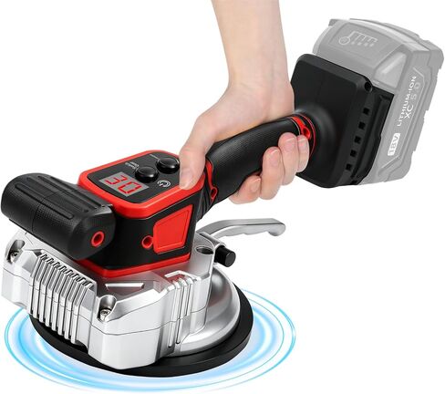 2-in-1 Tile Vibration Tool & Electric Suction Cup 150mm, Leveling Laying Vibrator for Milwaukee M18 18V Battery (Battery Not Included), 8-Speed for Wall & Floor Tiles Installation (6"X6" - 48"X48") in Kuwait