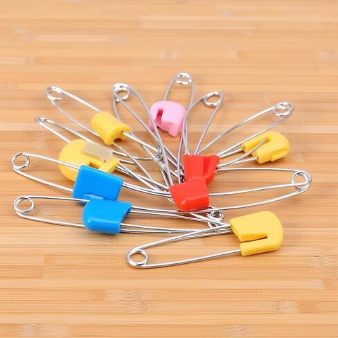 20 Pcs 2 Inch Baby Infant Child Cloth Nappy Diaper Pins Safety Locking Holder Colorful Safety Pins Heavy Duty, Diaper for Pins and Fasteners, Cloth Diapers and Accessories in Kuwait