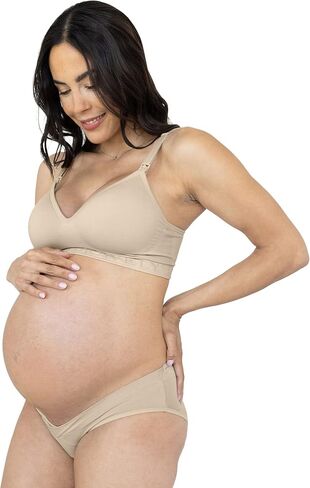Kindred Bravely Postpartum Panty Underwear & Under the Bump Bikini Panty Underwear Bundle, 10 Pairs (Neutrals, Small) in Kuwait