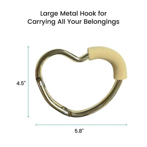 Lulyboo Handy Multi-Use Heart Hook | Lightweight EVA Foam Clip for Strollers, Carriers & Shopping Carts | Secure Diaper Bag, Purse, Toy & Grocery Holder | Durable Portable Organizer in Kuwait