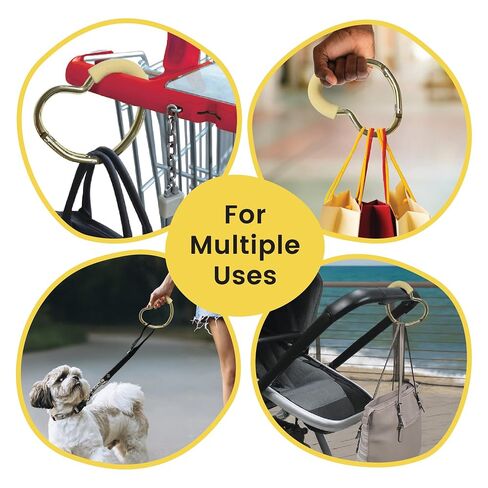 Lulyboo Handy Multi-Use Heart Hook | Lightweight EVA Foam Clip for Strollers, Carriers & Shopping Carts | Secure Diaper Bag, Purse, Toy & Grocery Holder | Durable Portable Organizer in Kuwait