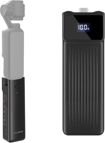 JYJZPB 10000mAh Battery Handle Compatible with DJI Osmo Pocket 3, Pocket 4 | Portable Battery Grip Compatible with Xtra Muse, Pocket 4P, 22.5W Fast Charging with Digital Screen and Reserved 1/4" Thread in Kuwait