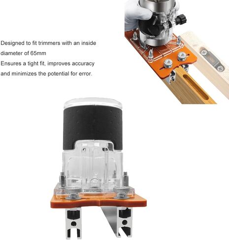 Ejoyous Wood Router Base, 2 in 1 Wood Palm Trimmer Base Woodworking Slotting Positioning Bracket for Cabinet Closet Furniture, Suitable for Inside Diameter 65mm Trimming Machine in Kuwait