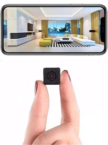 Mini Wireless Security Camera, 4K HD Small Magnetic Home WiFi Camera Nanny Cam with Motion Detection, Cloud & SD Storage, Night Vision, Tiny Cameras for Home Pet Baby Office Indoor Outdoor in Kuwait