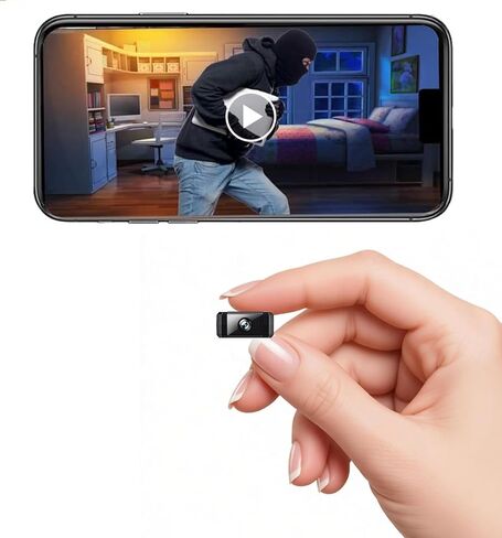 Hidden Camera Mini Tiny Camera Small Security Micro WiFi HD Cameras Home Indoor Night Vision,Motion Detection,Wide Angle, Spy Cams Baby Monitor Wireless Nanny Secret Cam,Smallest Smart Home Monitor in Kuwait